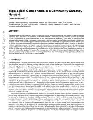 PDF Document Cover - Topological Analysis of Community Currency Networks: Sarafu Token Case Study